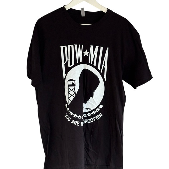 Champion Other - POW MIA You Are Not Forgotten Black Unisex Tee Shirt Size Large